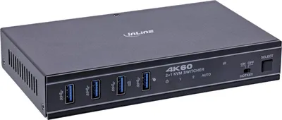 Produktbild von InLine 57885E, 3840 x 2160 Pixel, 4K Ultra HD, Rack-Einbau, 12 W, Schwarz