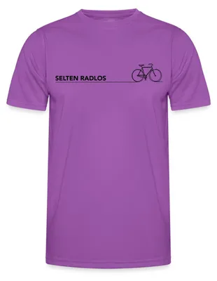 Produktbild von Spreadshirt Selten Radlos Minimalistisch Fahrrad Spruch Funktionsshirt Herren, M, Violett