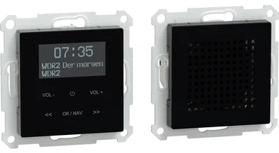 Zdjęcie produktu dla Merten MEG4375-0303 Radio DAB+ z Bluetooth + głośnik System M czarny