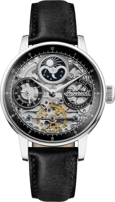 Produktbild von Ingersoll I07701 Herren-Armbanduhr, Edelstahl-Gehäuse, Leder-Armband