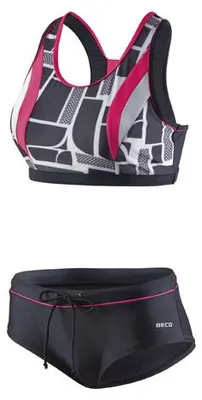 Produktbild von Beco Wettkampf-Bikini Schwarz/Rosa/Weiß