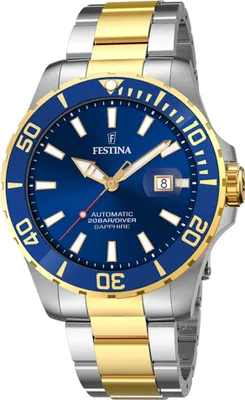 Produktbild von Festina Herren Uhr F20532/1 Automatik Edelstahl vergoldet
