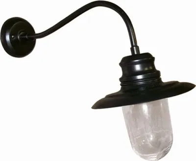 Produktbild von Wandleuchte innen Schwarz E27 Glas Aluminium Vintage Wandlampe