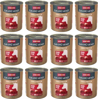Produktbild von ANIMONDA GranCarno Adult Single Protein Beef - Nassfutter für Hunde - 800g