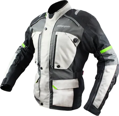 Obrázek produktu pro Bunda moto pánská FIORANO textilní šedá / bílá 2XL
