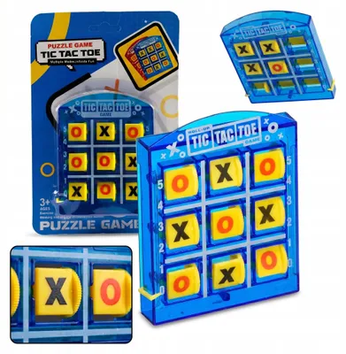 Produktbild von Tic-Tac-Toe Reise-Logikspiel für Kinder mit drehbarem Spielbrett - Perfektes Geschenk