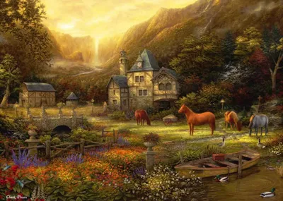 Image de Casse-tête Grafika Chuck Pinson - La vallée d'or - 500 pièces