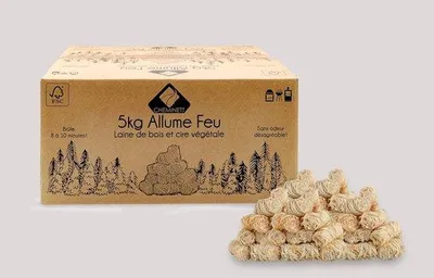 Zdjęcie produktu dla Houtowe brykiety – Naturalny kolor – 5 kg – 100% naturalne i certyfikowane przez – Do rozpalania kominków i grilli