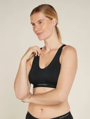 Produktbild von Icebreaker Merinomix 125 Cool-Lite™ Sprite Racerback-BH Damen schwarz L