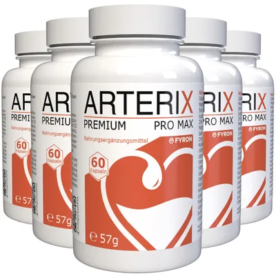 Produktbild von Arterix Premium Pro Max - 300 Kapseln (5x 60 Kapseln), 5er Pack