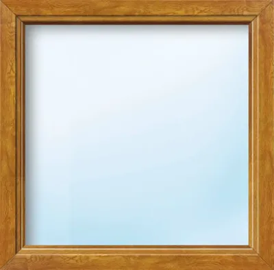 Produktbild von ARON Basic+ Kunststofffenster Festelement 75x80 cm Golden Oak (Förderfähig)