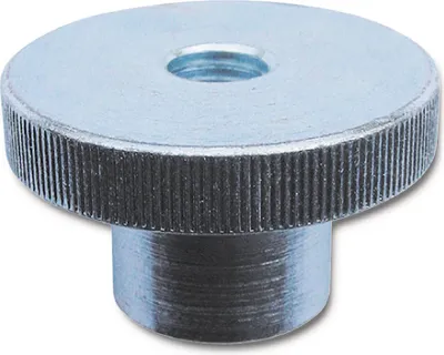 Produktbild von Rändelmutter (Stellmutter) Gewindeform ø M10mm hohe Form DIN466 Stahl verzinkt