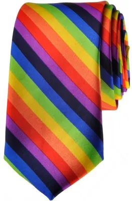 Productafbeelding van Go Go Gadget – Das (sjaal/accessoire) – smal – glanzend – polyester – satijnlook – uni – 1 stuk – Pride – regenboog
