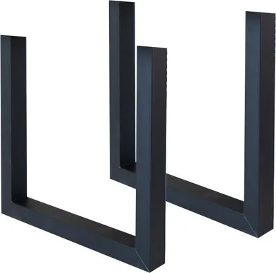 Immagine prodotto di In And OutdoorGambe da tavolo Dublin - nero - metallo - 2 gambe da tavolo - gamba a U - 72x70x8cm
