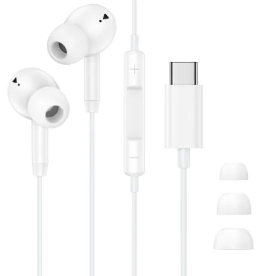 Productafbeelding van USB-C oordopjes met kabel, geschikt voor Google Pixel 10, 9, 8, 7, 6, in-ear oordopjes met USB-C aansluiting
