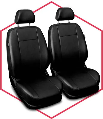 Produktbild von Autositzbezüge Universal Schonbezüge PKW Auto Set 1+1 Vorne Kunstleder Schwarz