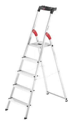 Immagine prodotto di Hailo 8160-507 Scala di sicurezza in alluminio L60 StandardLine - 5 gradini