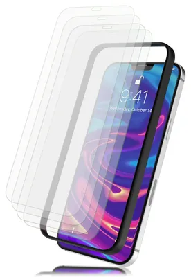 Immagine prodotto di NALIA 4x vetro protettivo e 1x stencil - set per iPhone 12 Mini, vetro protettivo dello schermo