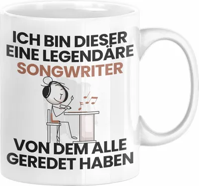 Produktbild von Songwriter Geschenk Tasse Lustige Geschenkidee Geburtstag für Songwriter Ich Bin Dieser Legendäre Songwriter Von Dem Alle Geredet Haben Kaffee-Becher (Weiß)