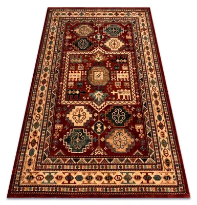 Image de Tapis en laine KASHQAI 4306 300 oriental, cadre terre cuite / beige rouge 160x240 cm