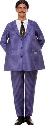 Produktbild von Offizielles Gomez-Herrenkostüm Addams Family violett-schwarz-weiß - M