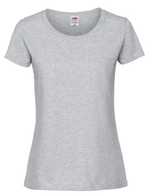 Produktbild von Fruit of the Loom - "Iconic 195 Premium" T-Shirt für Damen FK2986 (S) (Grau)
