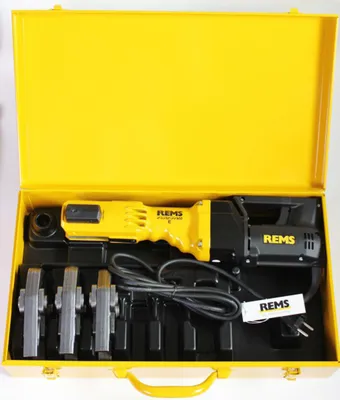 Immagine prodotto di Pressa REMS Power Press E SE + 3 pinze di pressatura Ganasce di pressatura M o V Case