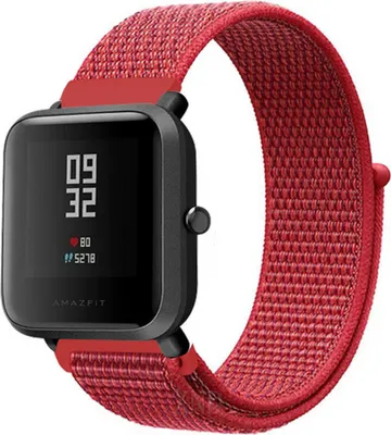 Produktbild von Strap-it Xiaomi Amazfit Bip Nylonarmband (Rot)