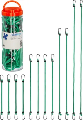 Produktbild von Klemmgummi 12er Set in 4 Größen mit robusten Haken, langlebig & elastisch