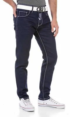 Produktbild von CD705 Herren Straight Fit-Jeans mit trendigen Kontrastnähten