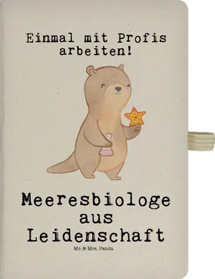 Produktbild von Mr. & Mrs. Panda Journal Meeresbiologe Leidenschaft - Transparent - Geschenk, Skizzenbuch A5, Tagebuch, Reisetagebuch, Spruch, Kladde, Lustig, Studium, notizbuch, Witzig