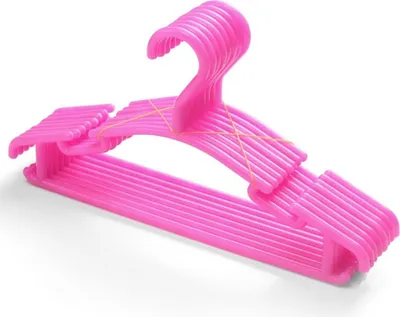 Produktbild von 100x Kinder Kleiderbügel kunststoff Kleiderbügel Hangers Aufbewahrung Kleiderbuegel Rosa