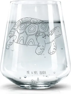 Produktbild von Mr. & Mrs. Panda Glas Schildkröte Marschieren - Transparent - Geschenk, Motivation, Meer, Wasserglas, Wasserbecher, Abenteuer, Tumbler, Becherglas, Trinkglas, Neustart