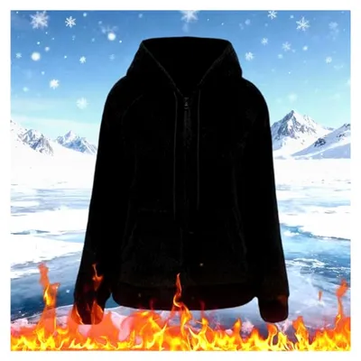 Produktbild von Damen Kapuzenjacke aus Teddy-Fleece mit Taschen