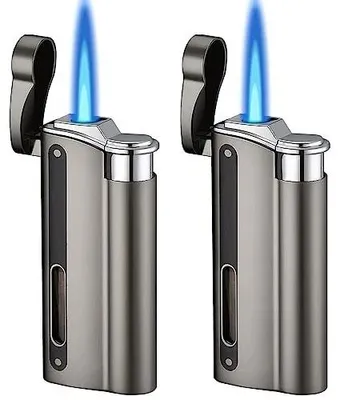 Zdjęcie produktu dla Zapalniczka jet flame wiatroodporna ze stali nierdzewnej camping grill 2