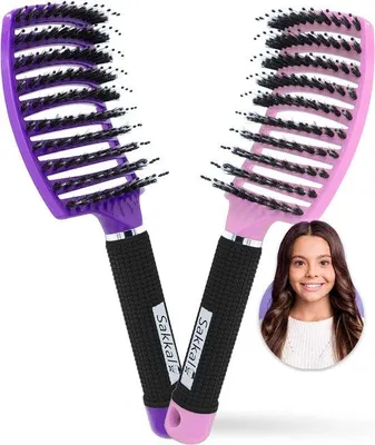 Produktbild von Famanu Entwirrungsbürste für Kinder und Damen - Antikräuselkamm für Alle Haartypen
