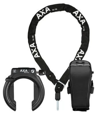 Produktbild von AXA Block XXL Rahmenschloss NAZ + ULC 130 Plug-In Chain + Satteltasche