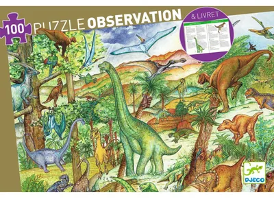 Image de Puzzle observation Dinosaures, Djeco