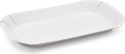 Produktbild von 800 Pappschalen Pommesschalen Imbissschalen mit Fettbarriere oval weiß 23x15x2cm