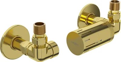 Produktbild von Mexen G05 Axial Thermostatset mit Abdeckung, gold - W903-958-904-50