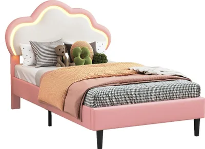 Produktbild von Kinderbett - Einzelbett - 90×200 cm - Metallrahmen - Mit Stauraum - Modernes Design - Bettgestell inklusive
