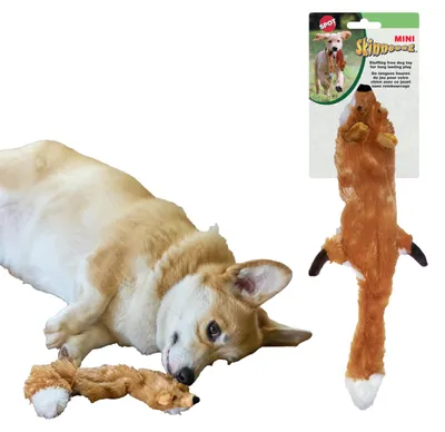 Obrázek produktu pro Hračka pes Liška pískací 38cm Skinneeez