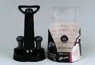 Produktbild von Vacu vin O987460 Weinpumpe Concerto schwarz mit 4 Stopfen