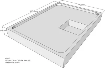 Produktbild von Schröder Duschwannenträger für Flat E 110x80