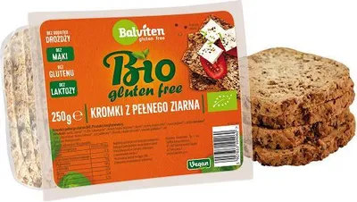 CHLEB Z PEŁNEGO ZIARNA KROJONY BEZGLUTENOWY BIO 250 g - BALVITEN