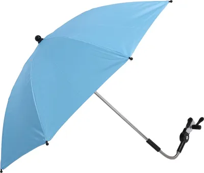 Obrázek produktu pro Dětský připínací slunečník, slunečník, ochranný slunečník, univerzální kočárek s 360° nastavitelnou svorkou pro kočárky, tříkolky, modrý