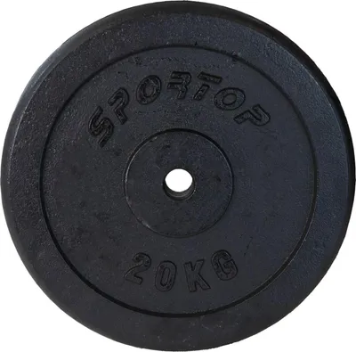 Obrázok produktu pre Liatinové činky čierne 20 KG ENERO FIT 26,5 mm