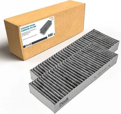 Produktbild von SQOON Aktivkohlefilterset passend für BORA – Ersatz für BAKFS, BAKF-001, BAKFS-002, BHU, BIU, BFIU – Set mit 2 Filtern