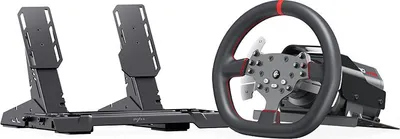 Produktbild von PXN V10 Ultra Direct Drive Racing Wheel mit Pedalen, 3.2Nm Force Feedback, 270mm D-Form Lenkrad, programmierbare Tasten, Hall-Sensor, für PC/Xbox/PS4