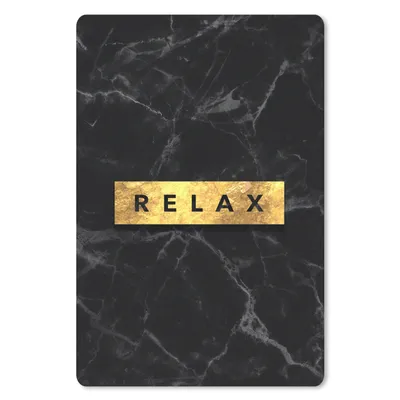 Produktbild von MuchoWow® Mauspad Mousepad Zitate - Entspannen - Gold - Marmor 18x27 cm - Mousepads - Maus Mat - Pad - Mausunterlage